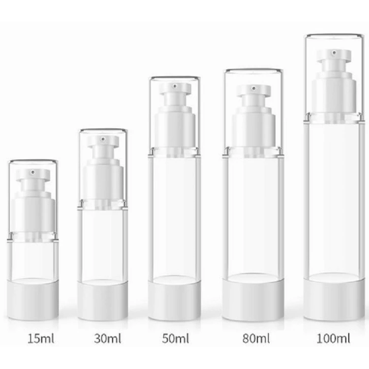 info-1-1 Plastic White Airless Cream Lotion Bottle